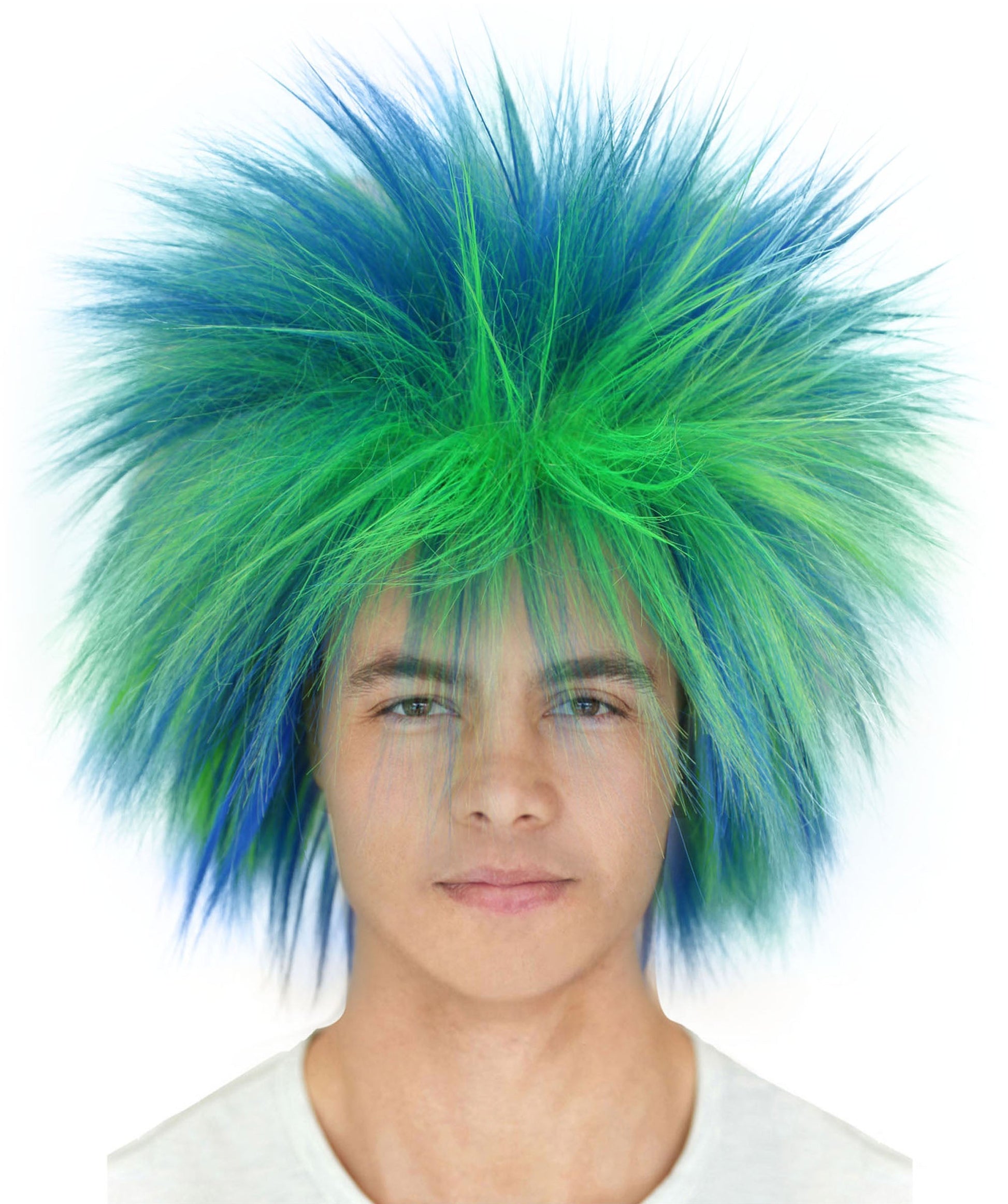 Green Ombre  80’s Rockstar Style Wig