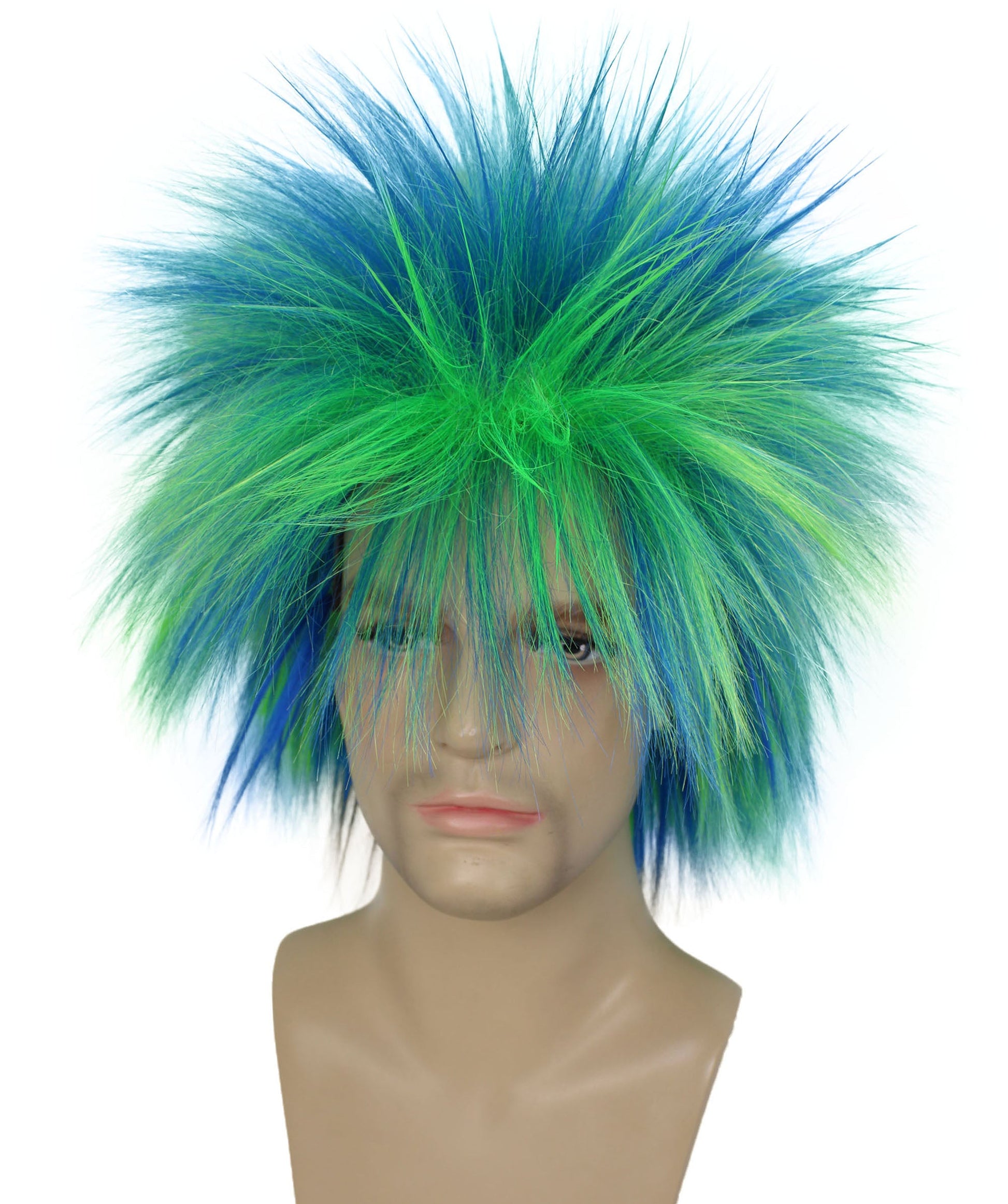 Green Ombre  80’s Rockstar Style Wig