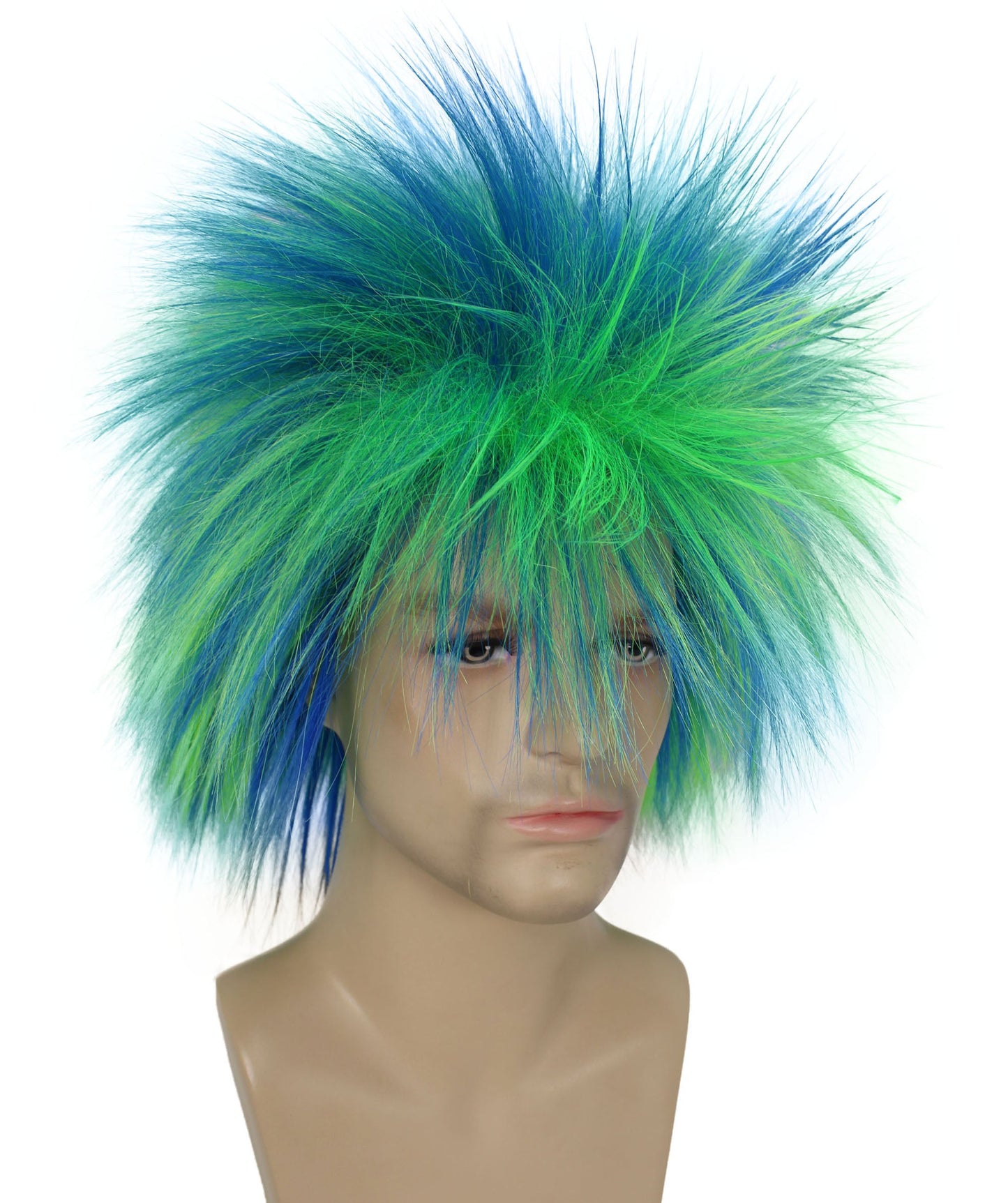 Green Ombre  80’s Rockstar Style Wig