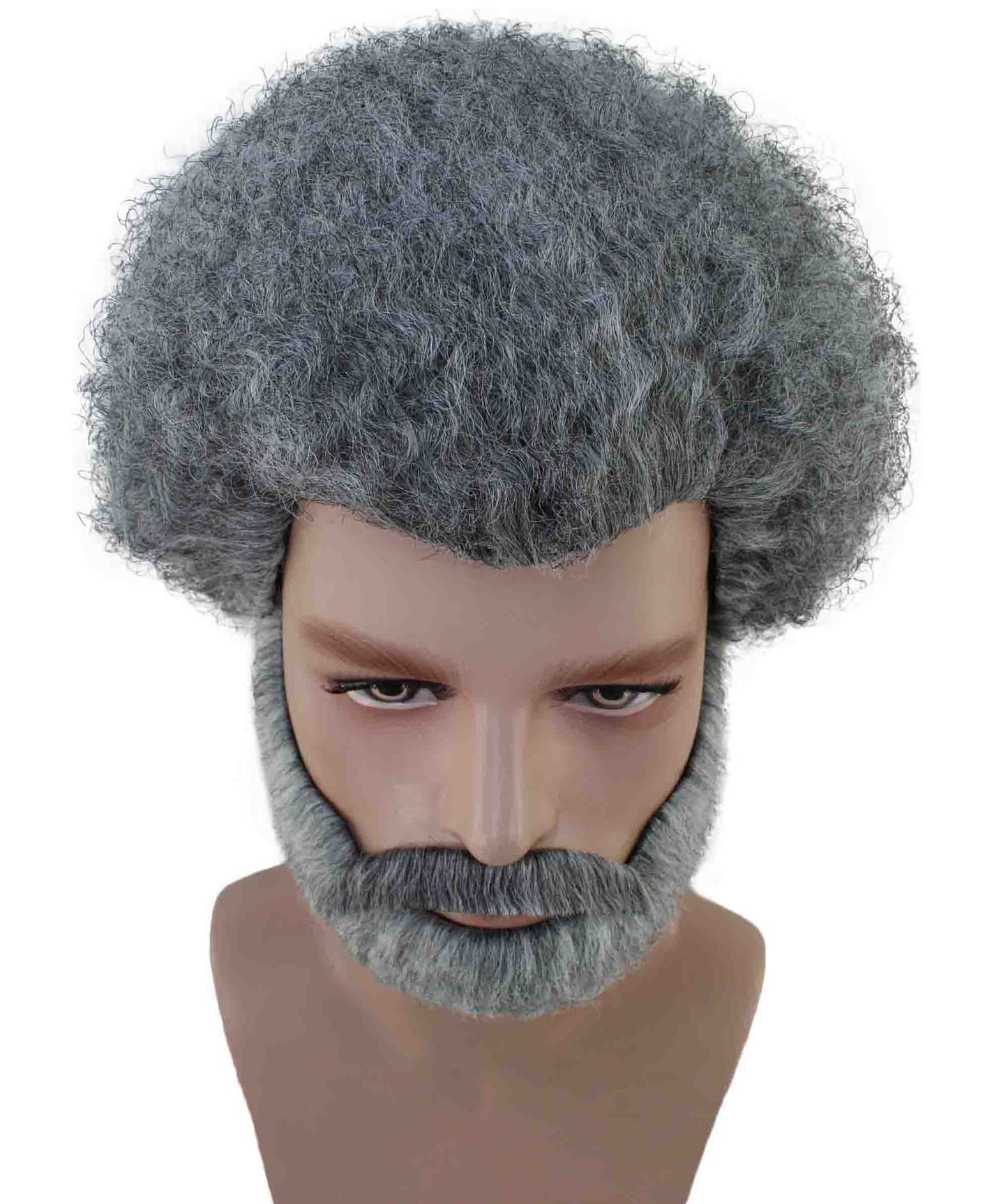 Men's TV Movie Character Beard Grey Wigs | Premium Breathable Capless Cap