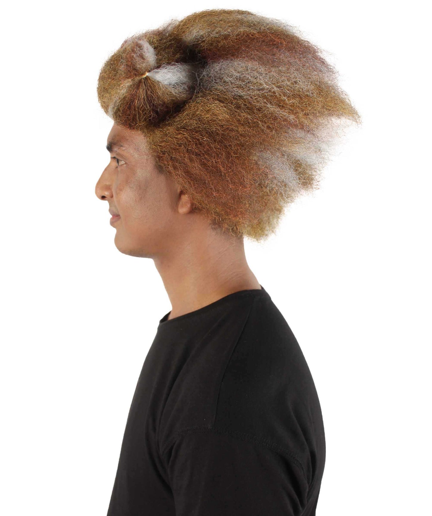 Brown & white Super Size Jumbo Wig