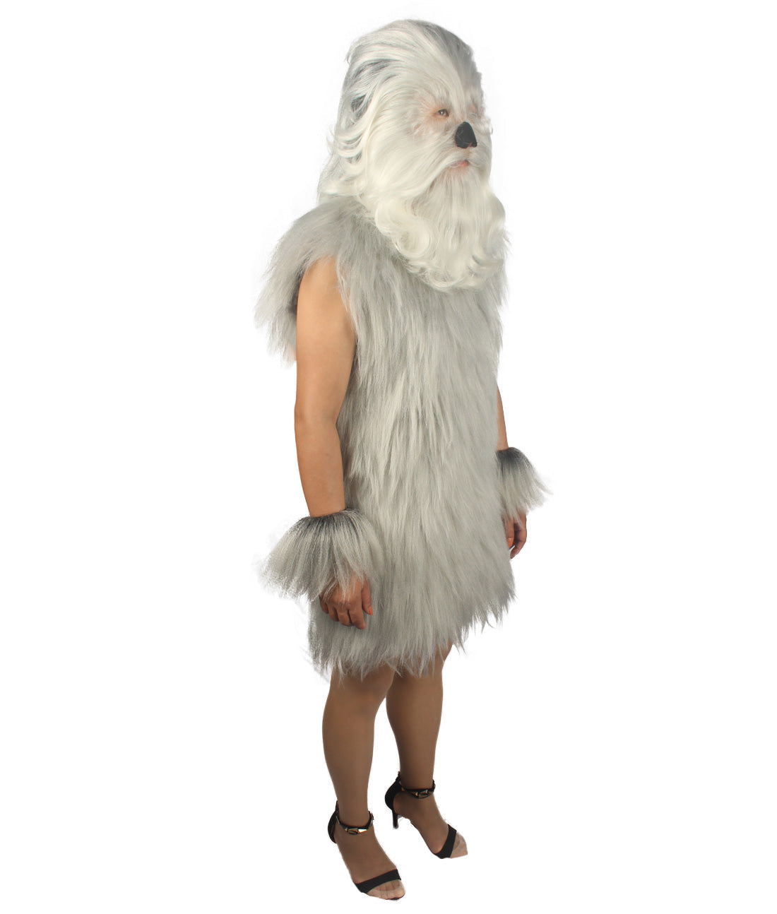 Grey Hairy Warrior Ape Military Leader Costume