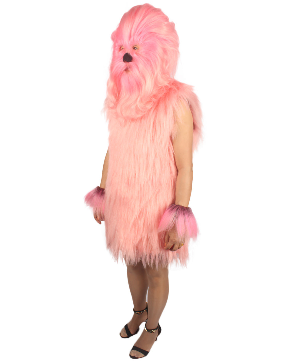 Pink Hairy Warrior Ape Military Leader Costume