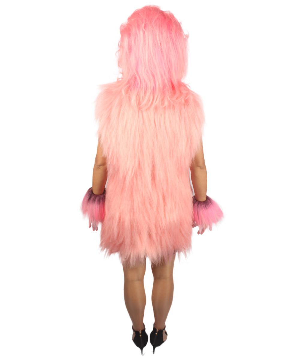 Pink Hairy Warrior Ape Military Leader Costume