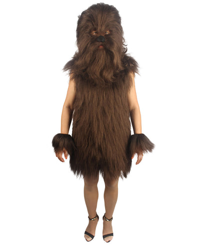 Dark Brown Hairy Warrior Ape Military Leader Costume