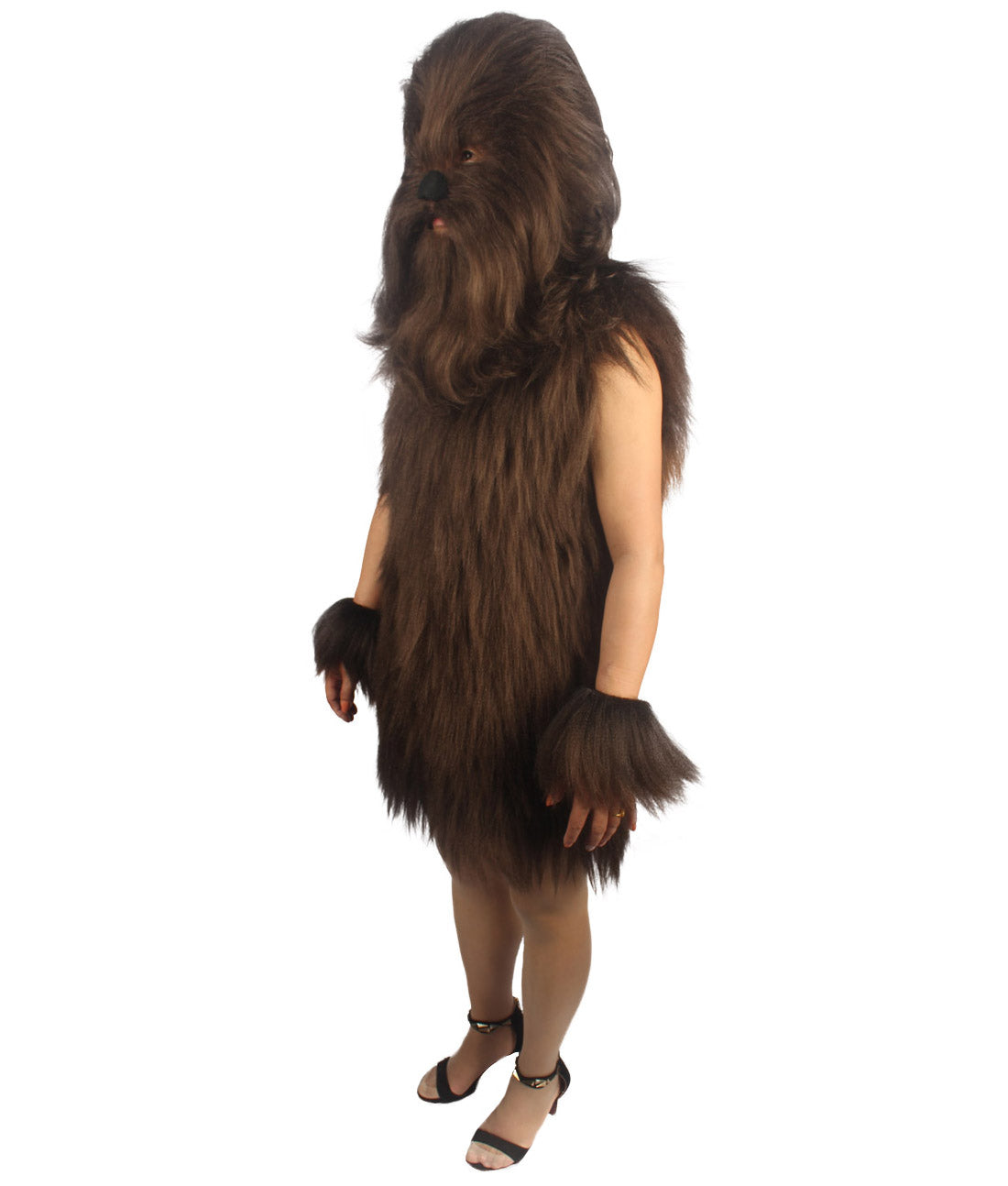 Dark Brown Hairy Warrior Ape Military Leader Costume