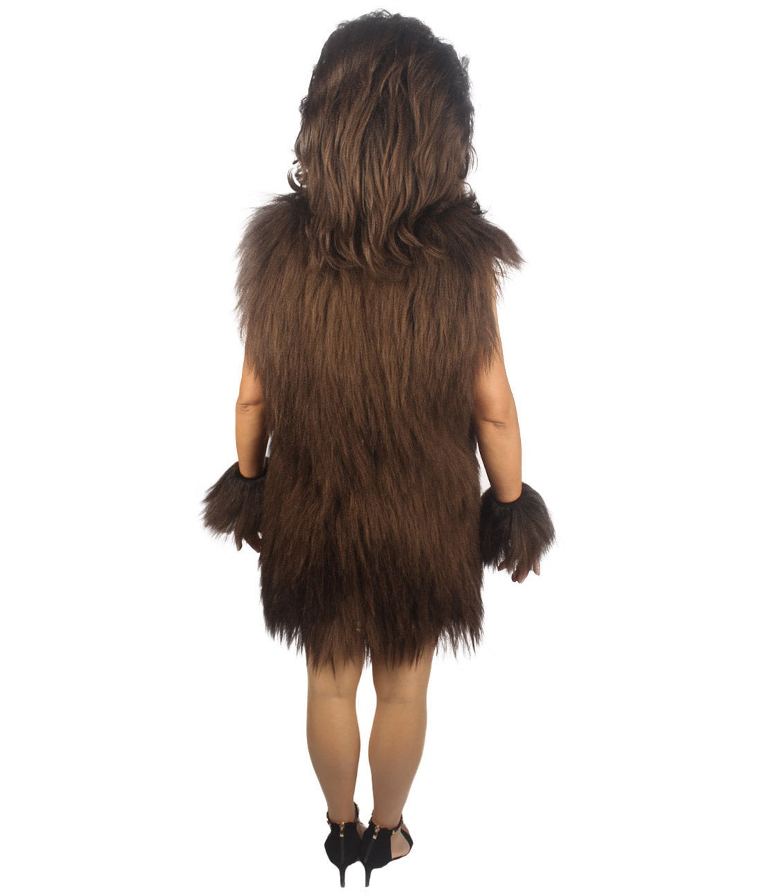 Dark Brown Hairy Warrior Ape Military Leader Costume