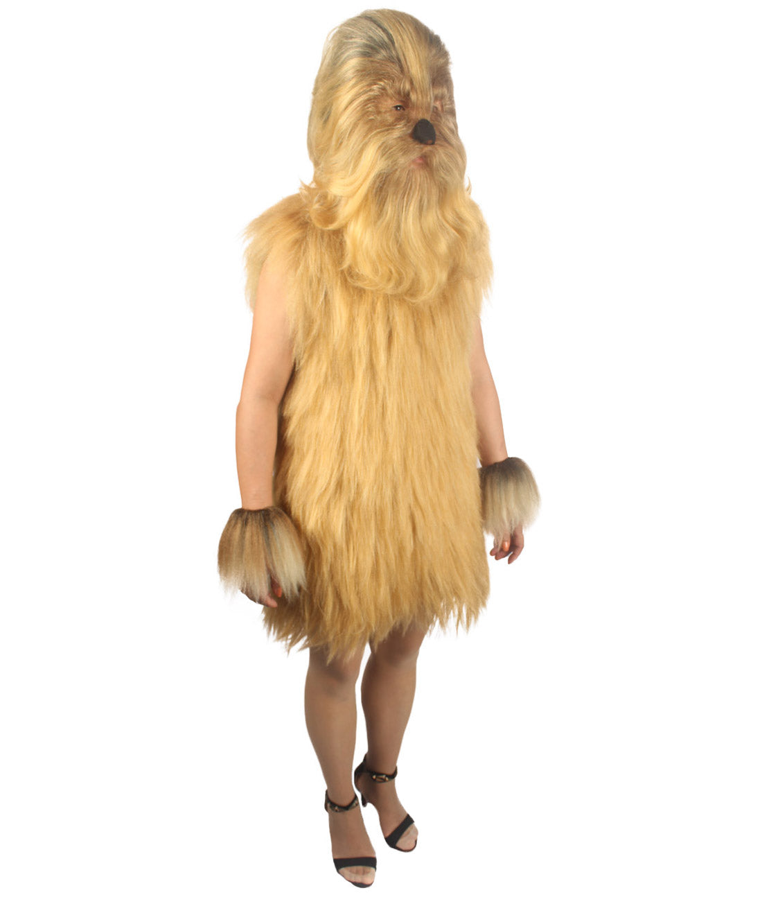 Light Brown Hairy Warrior Ape Military Leader Costume