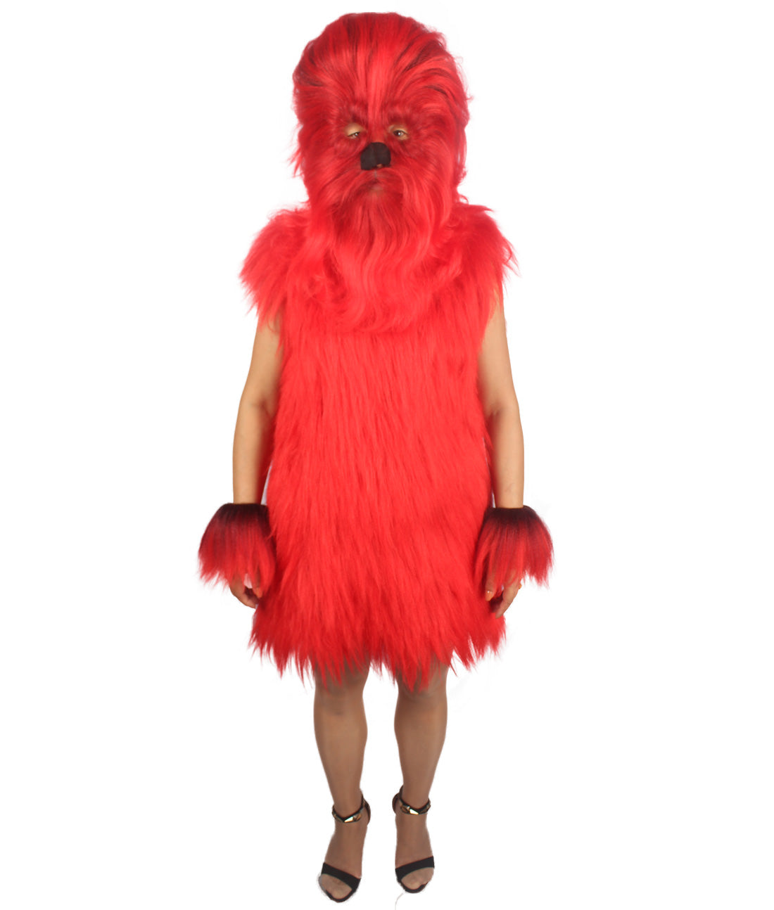 Red Hairy Warrior Ape Military Leader Costume