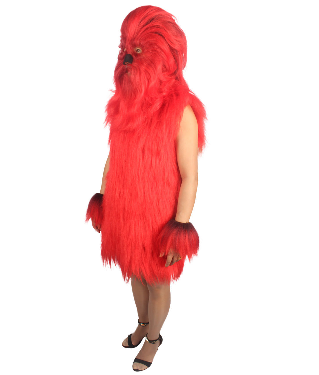 Red Hairy Warrior Ape Military Leader Costume