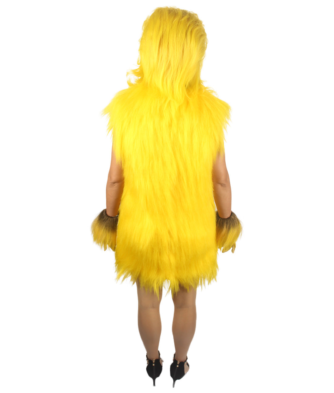 Yellow Hairy Warrior Ape Military Leader Costume