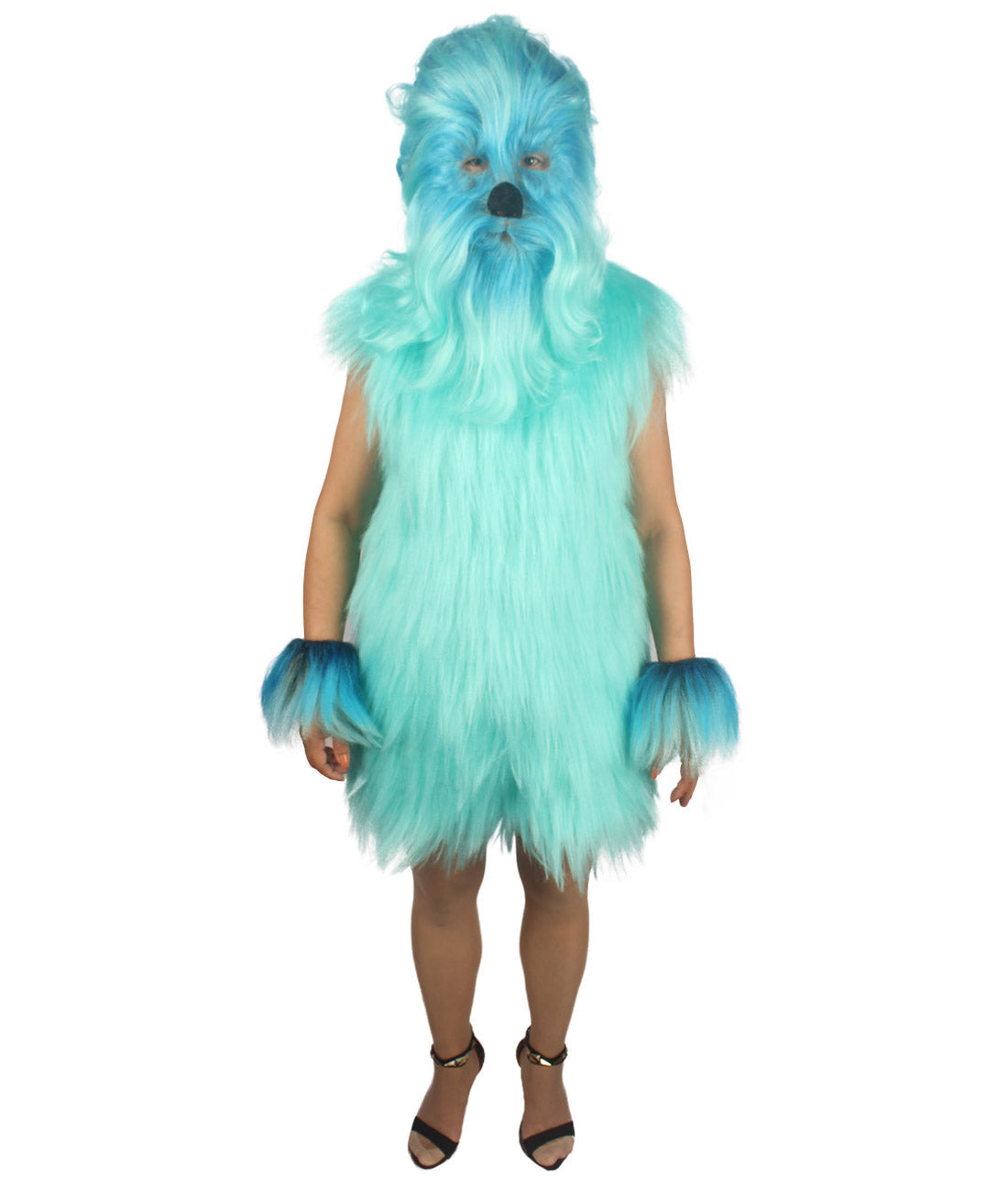 Blue Hairy Warrior Ape Military Leader Costume