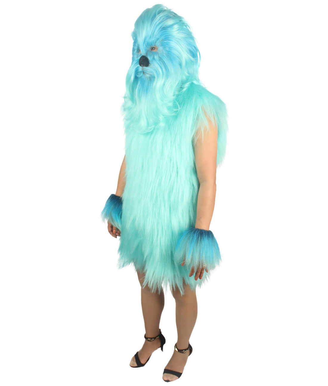 Blue Hairy Warrior Ape Military Leader Costume