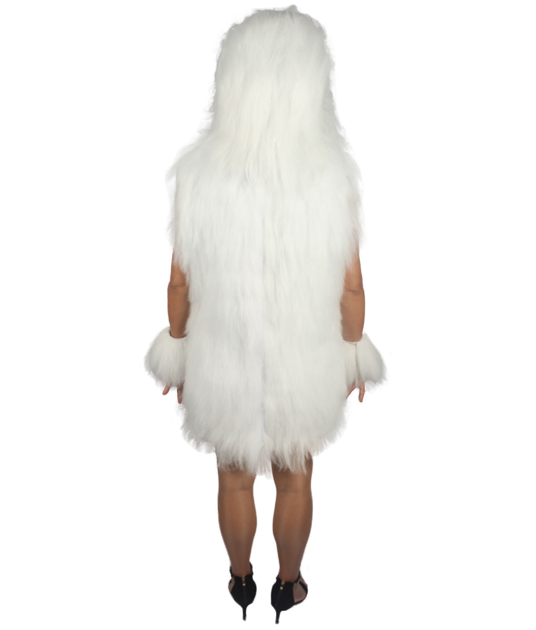 Polar White Hairy Warrior Ape Military Leader Costume