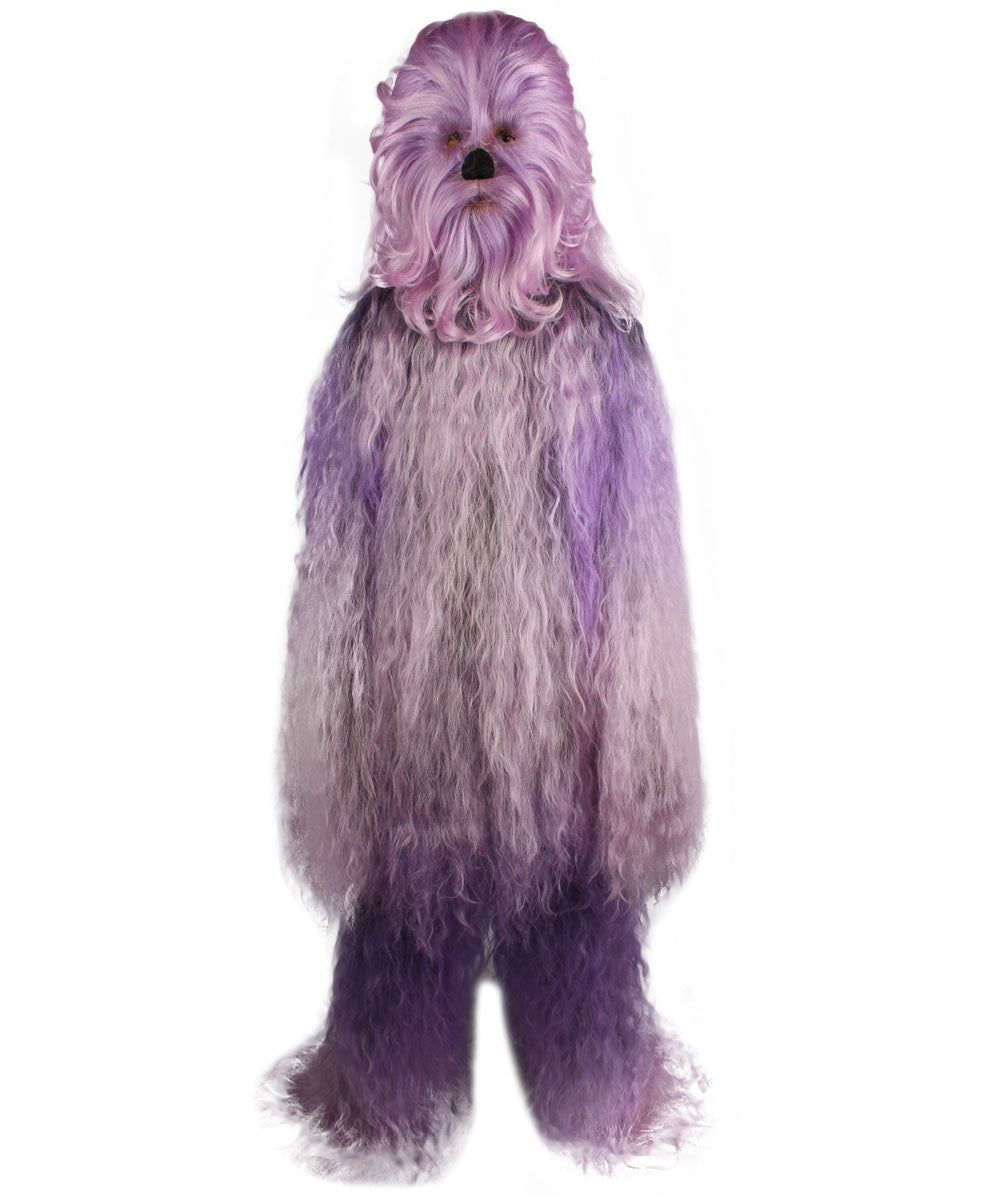 Purple Hairy Warrior Ape Military Leader Cosplay Costume