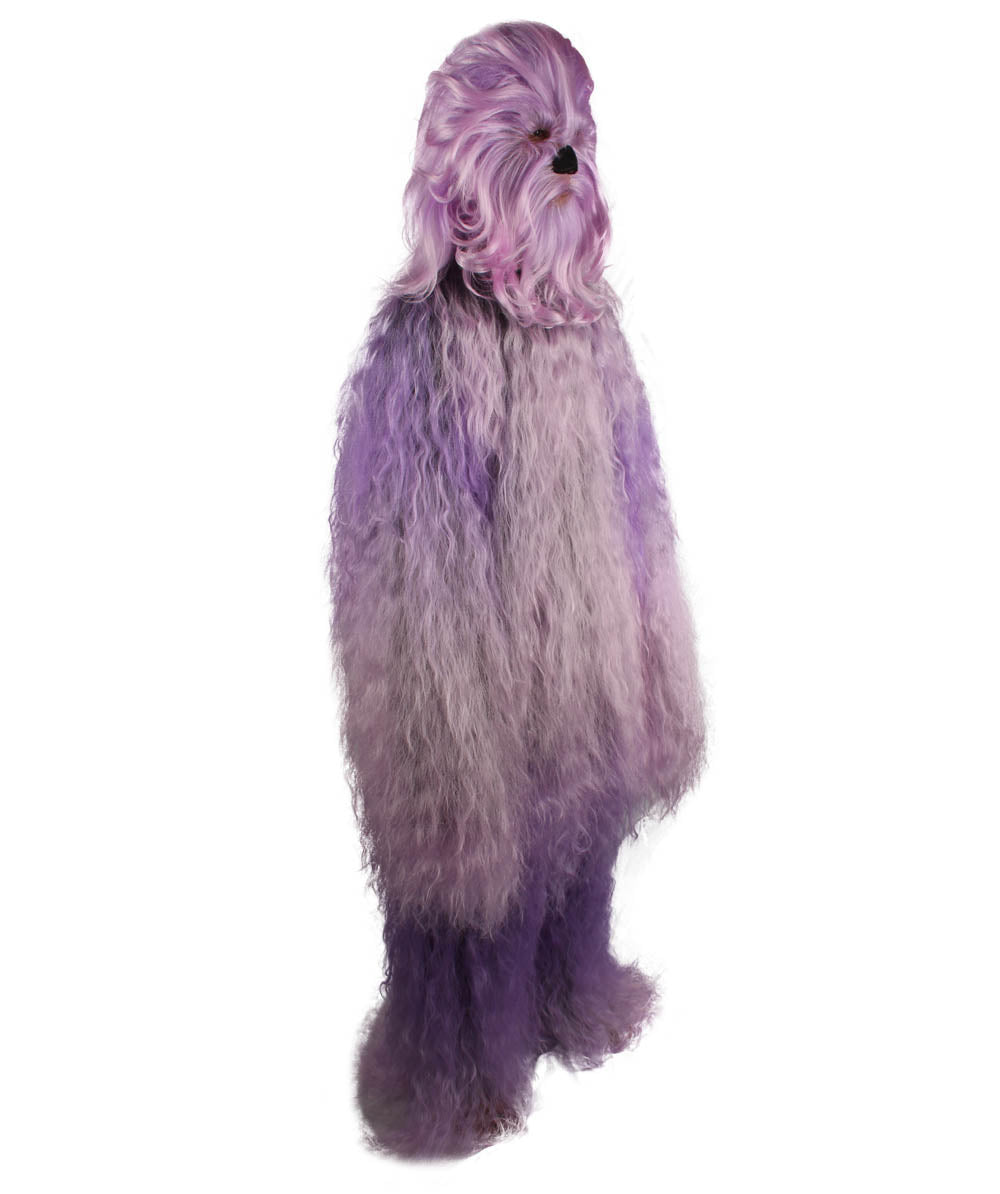 Purple Hairy Warrior Ape Military Leader Cosplay Costume