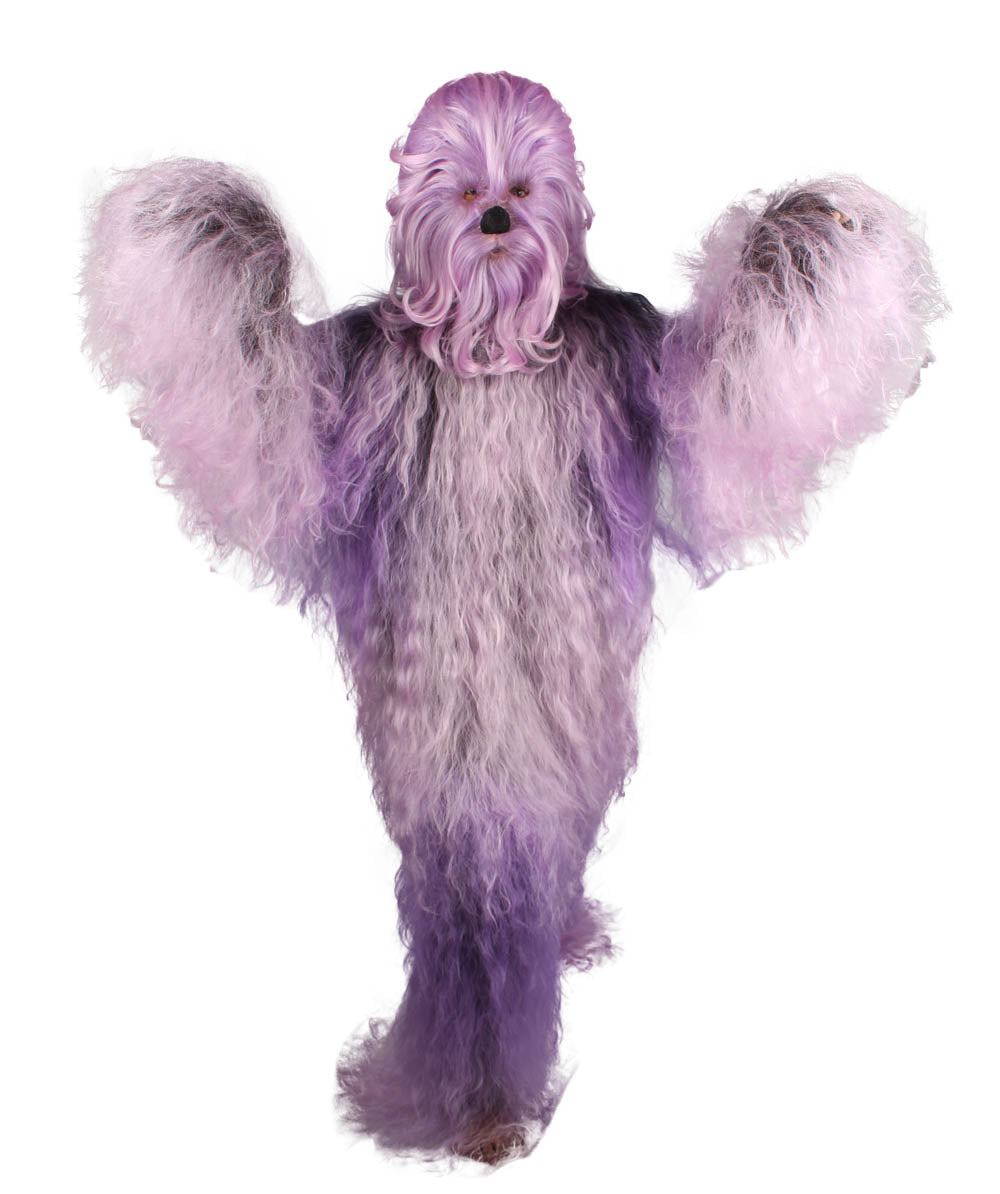 Purple Hairy Warrior Ape Military Leader Cosplay Costume