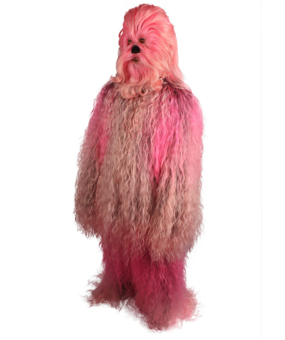 Pink Hairy Warrior Ape Military Leader Cosplay Costume