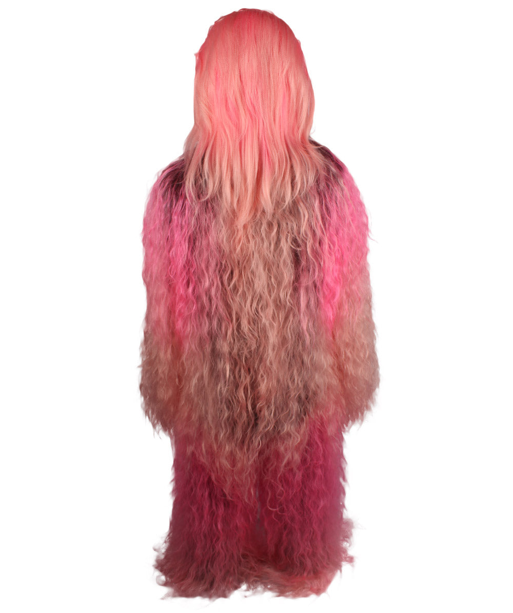 Pink Hairy Warrior Ape Military Leader Cosplay Costume