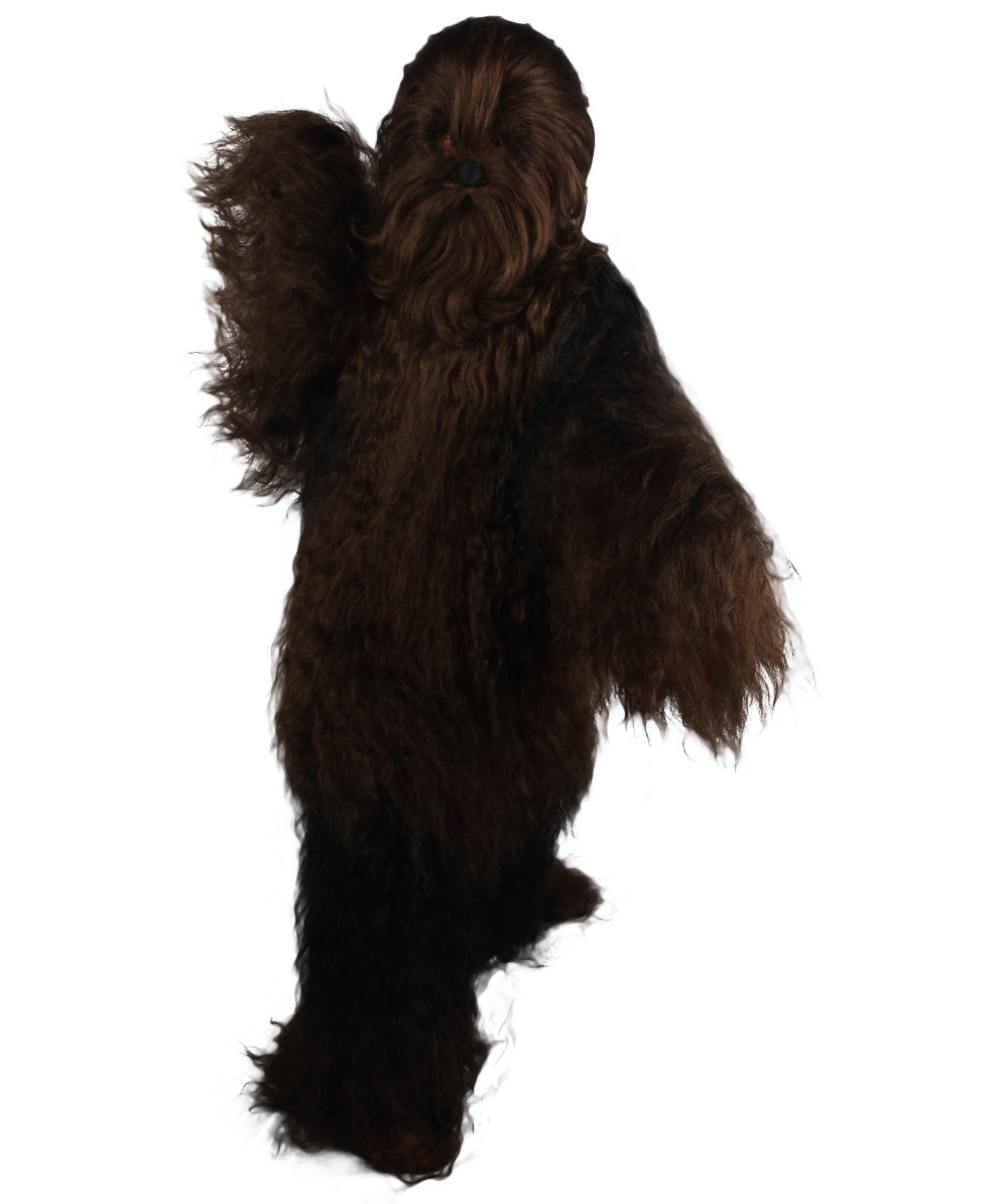 Dark Brown Hairy Warrior Ape Military Leader Cosplay Costume