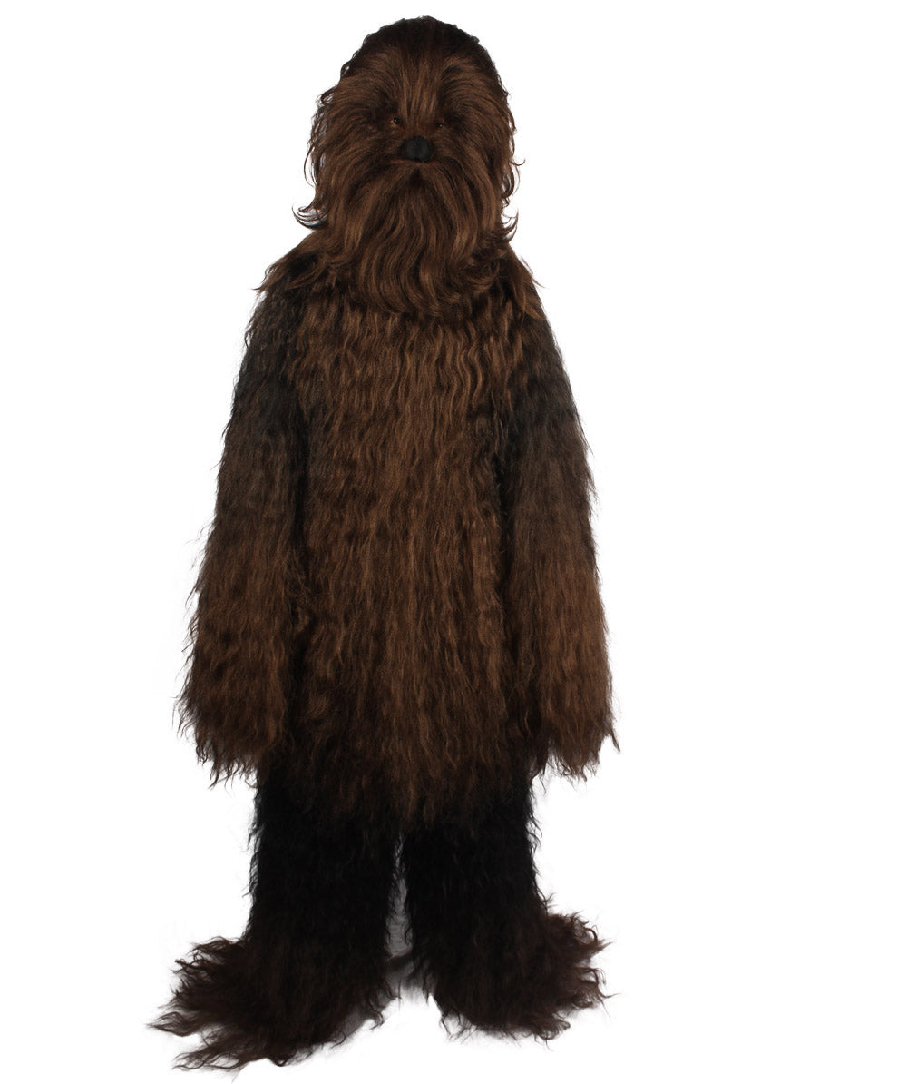 Dark Brown Hairy Warrior Ape Military Leader Cosplay Costume