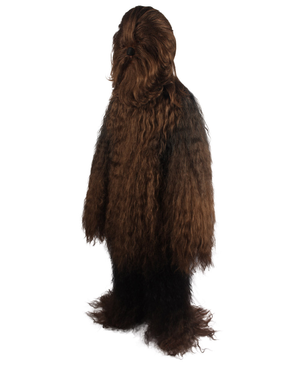 Dark Brown Hairy Warrior Ape Military Leader Cosplay Costume