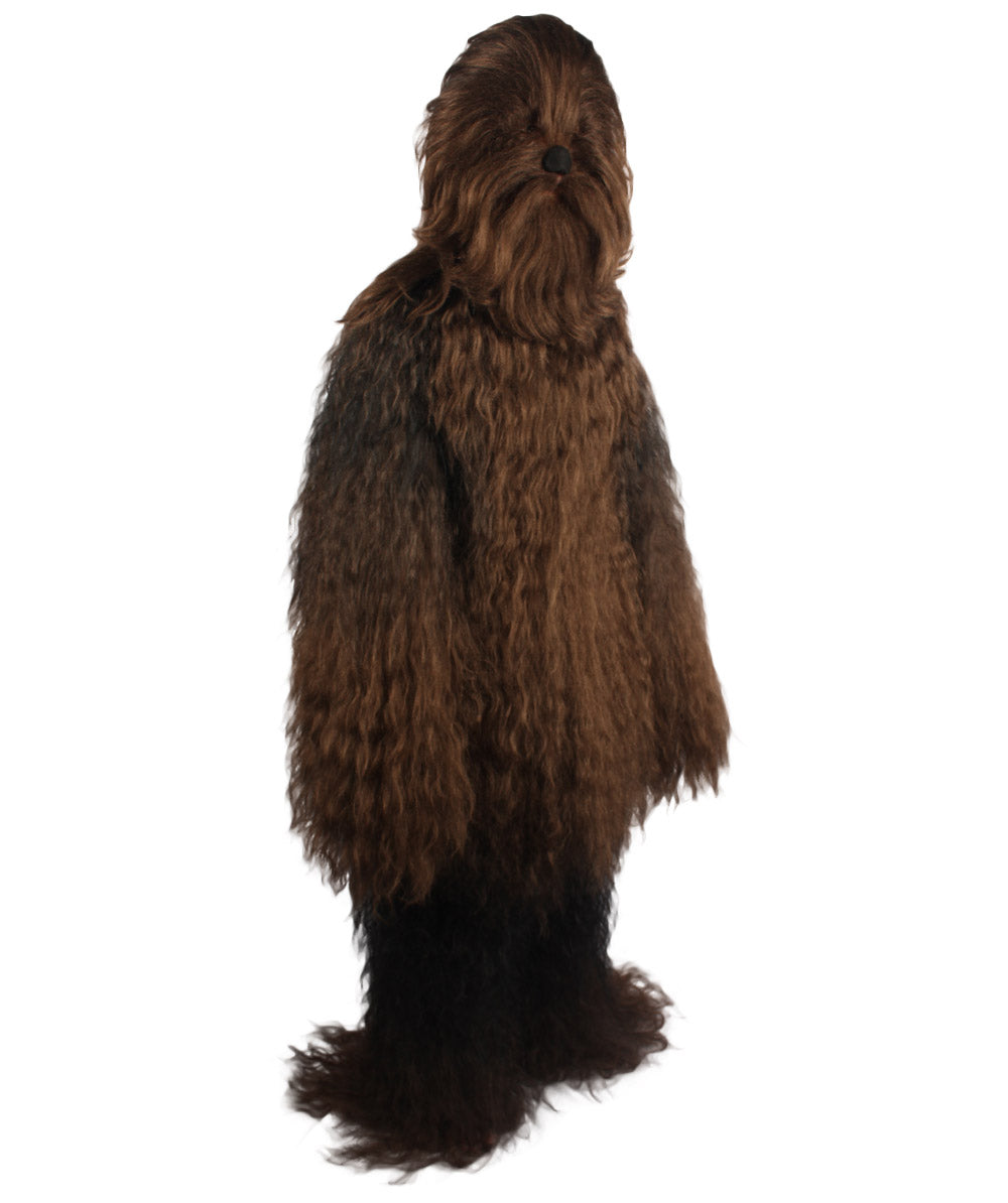 Dark Brown Hairy Warrior Ape Military Leader Cosplay Costume