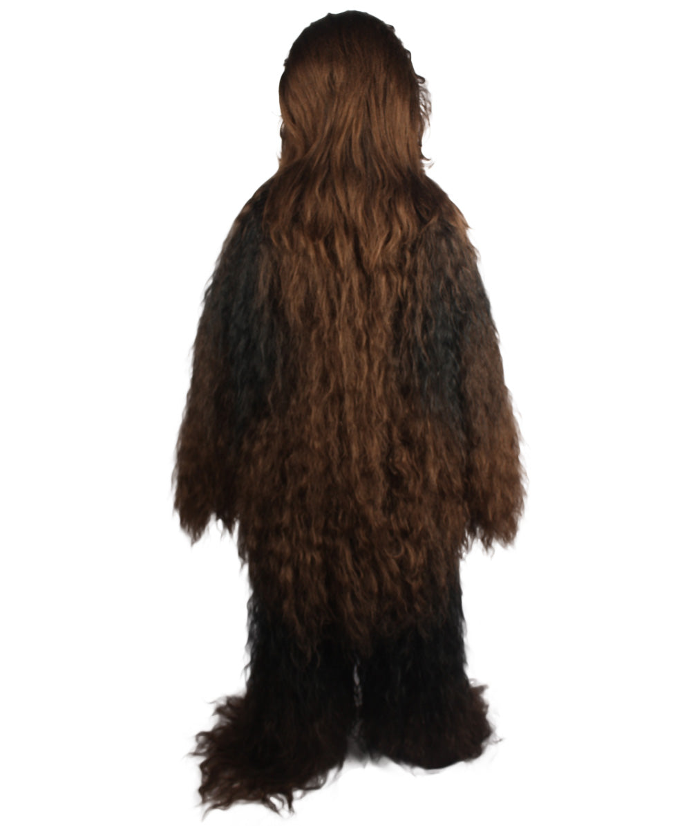 Dark Brown Hairy Warrior Ape Military Leader Cosplay Costume