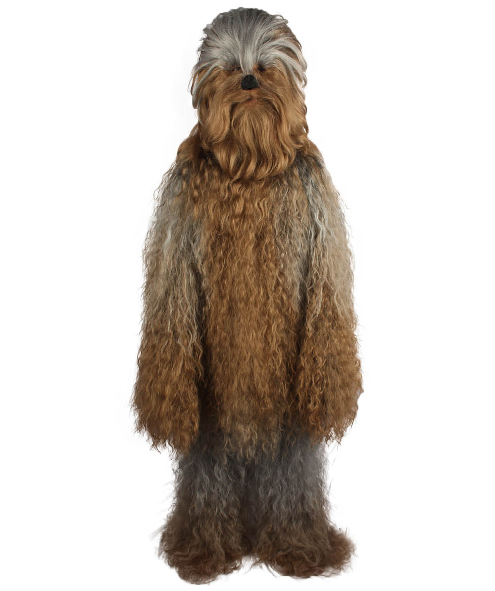 Grey Brown Hairy Warrior Ape Military Leader Cosplay Costume