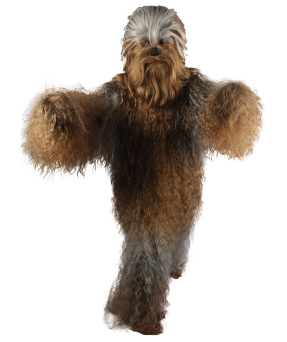 Grey Brown Hairy Warrior Ape Military Leader Cosplay Costume