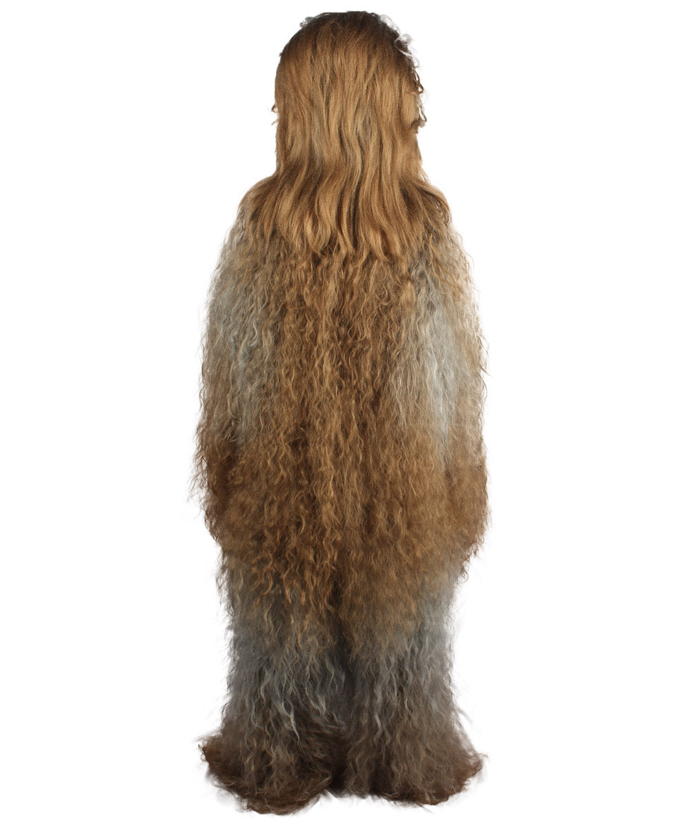 Grey Brown Hairy Warrior Ape Military Leader Cosplay Costume