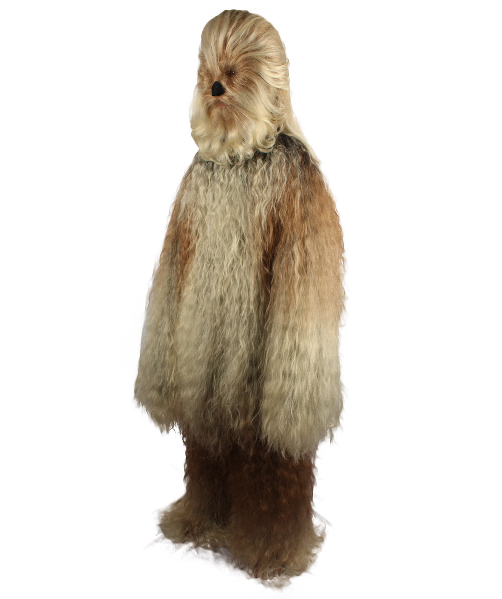 Light Brown Hairy Warrior Ape Military Leader Cosplay Costume