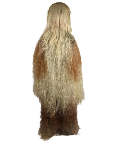 Light Brown Hairy Warrior Ape Military Leader Cosplay Costume