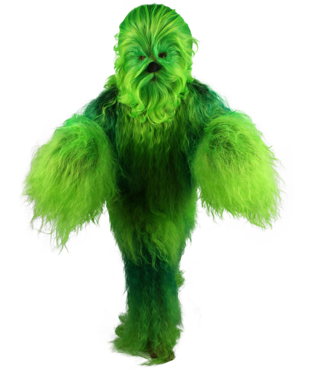 Green Hairy Warrior Ape Military Leader Cosplay Costume