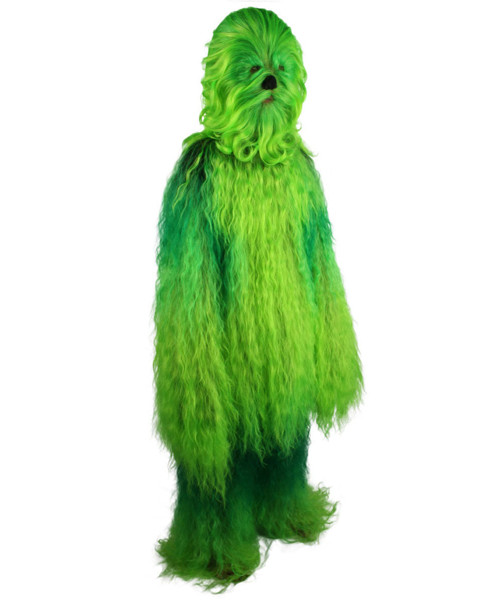 Green Hairy Warrior Ape Military Leader Cosplay Costume