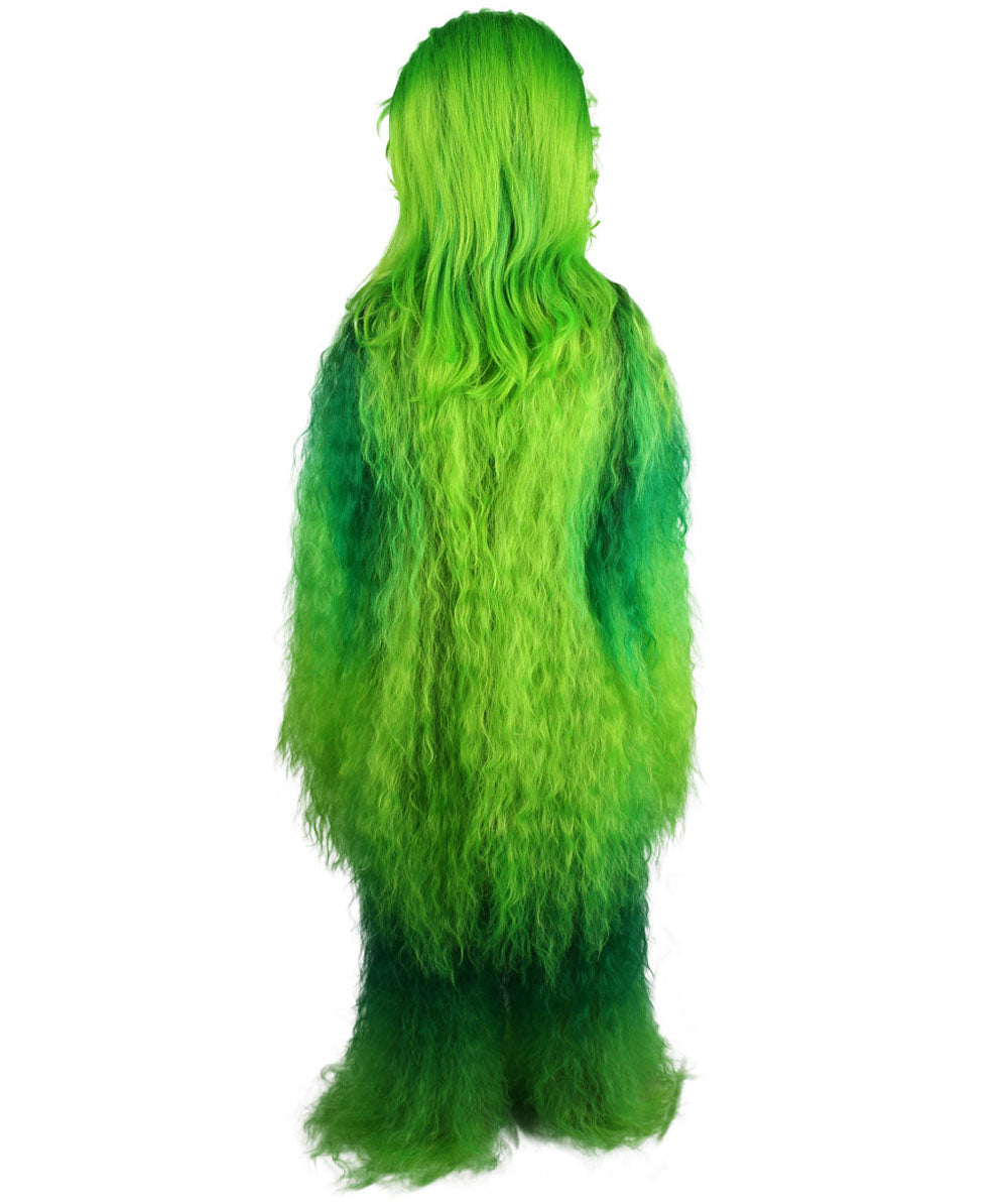 Green Hairy Warrior Ape Military Leader Cosplay Costume