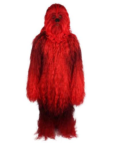 Red Hairy Warrior Ape Military Leader Cosplay Costume