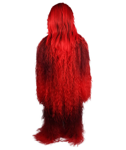 Red Hairy Warrior Ape Military Leader Cosplay Costume