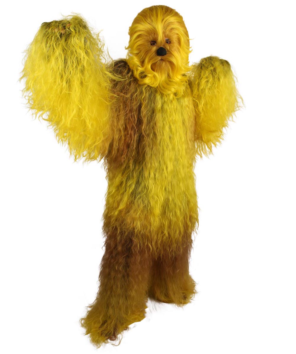 Yellow Hairy Warrior Ape Military Leader Cosplay Costume