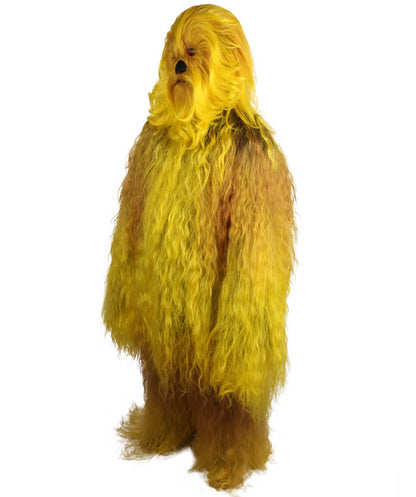 Yellow Hairy Warrior Ape Military Leader Cosplay Costume