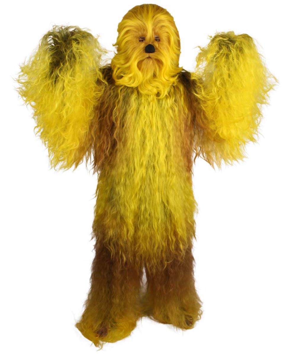 Yellow Hairy Warrior Ape Military Leader Cosplay Costume