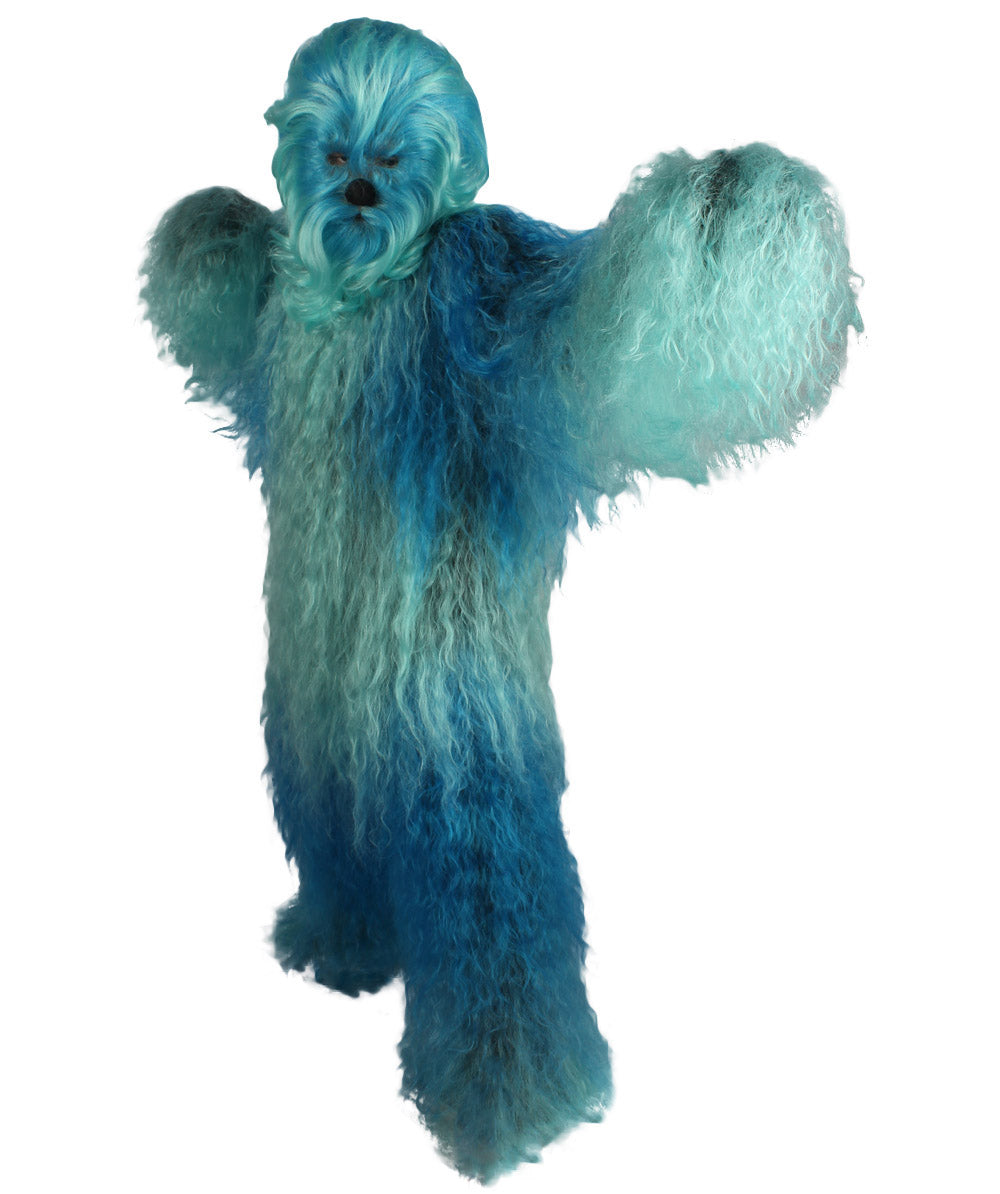 Blue Hairy Warrior Ape Military Leader Cosplay Costume