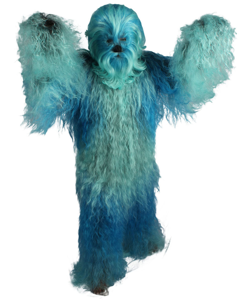 Blue Hairy Warrior Ape Military Leader Cosplay Costume