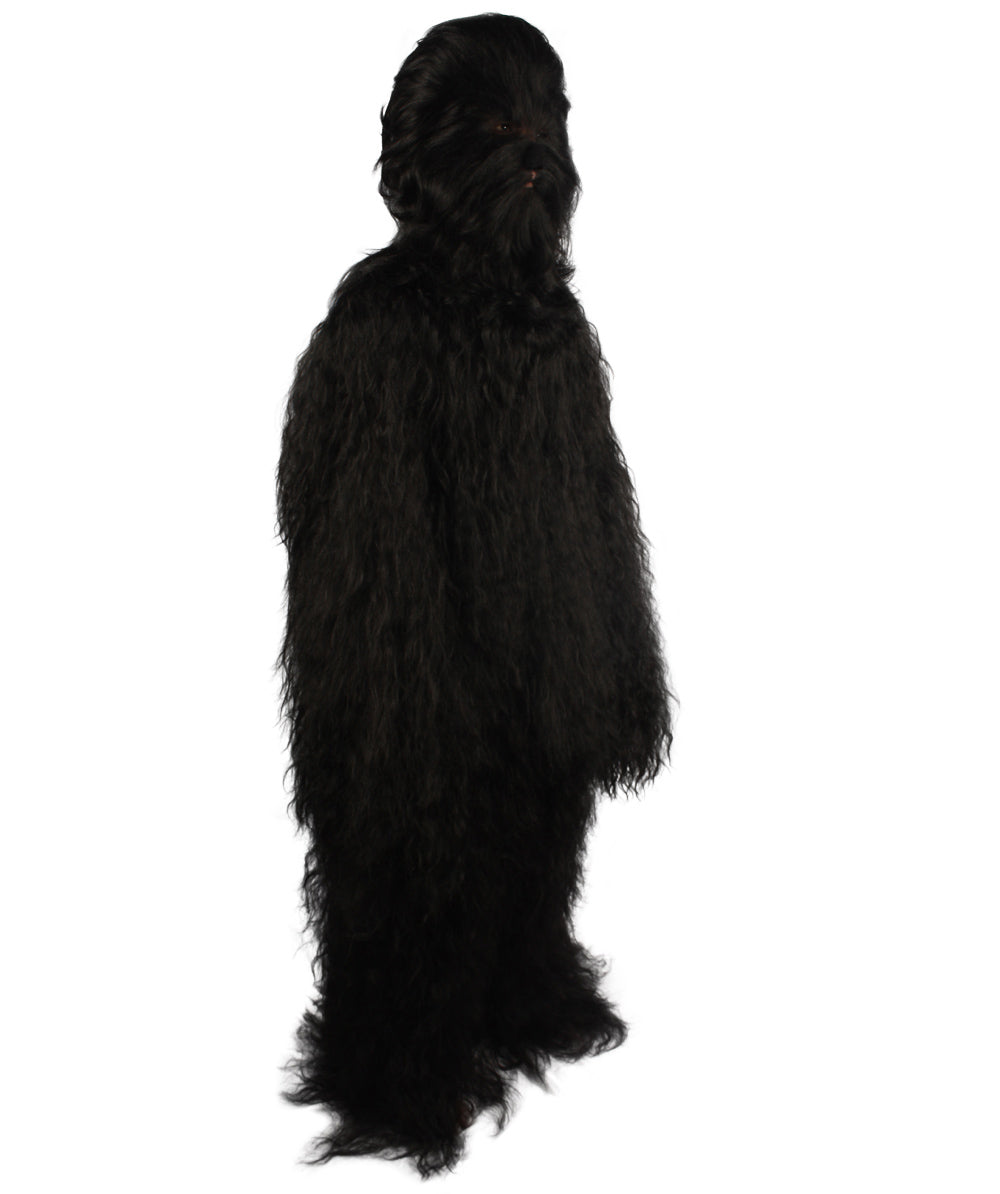 Black Hairy Warrior Ape Military Leader Cosplay Costume