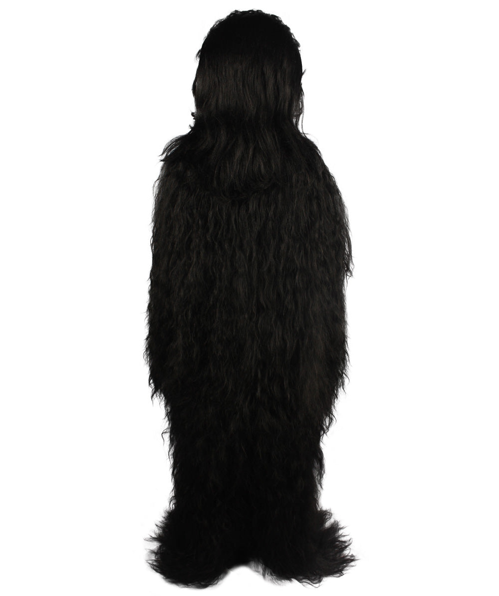 Black Hairy Warrior Ape Military Leader Cosplay Costume