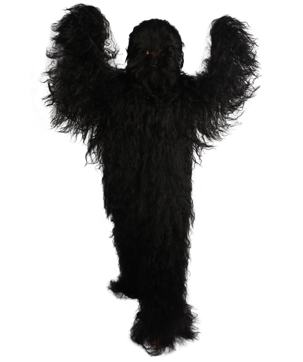 Black Hairy Warrior Ape Military Leader Cosplay Costume