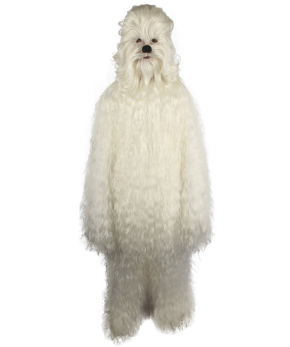 White Hairy Warrior Ape Military Leader Cosplay Costume