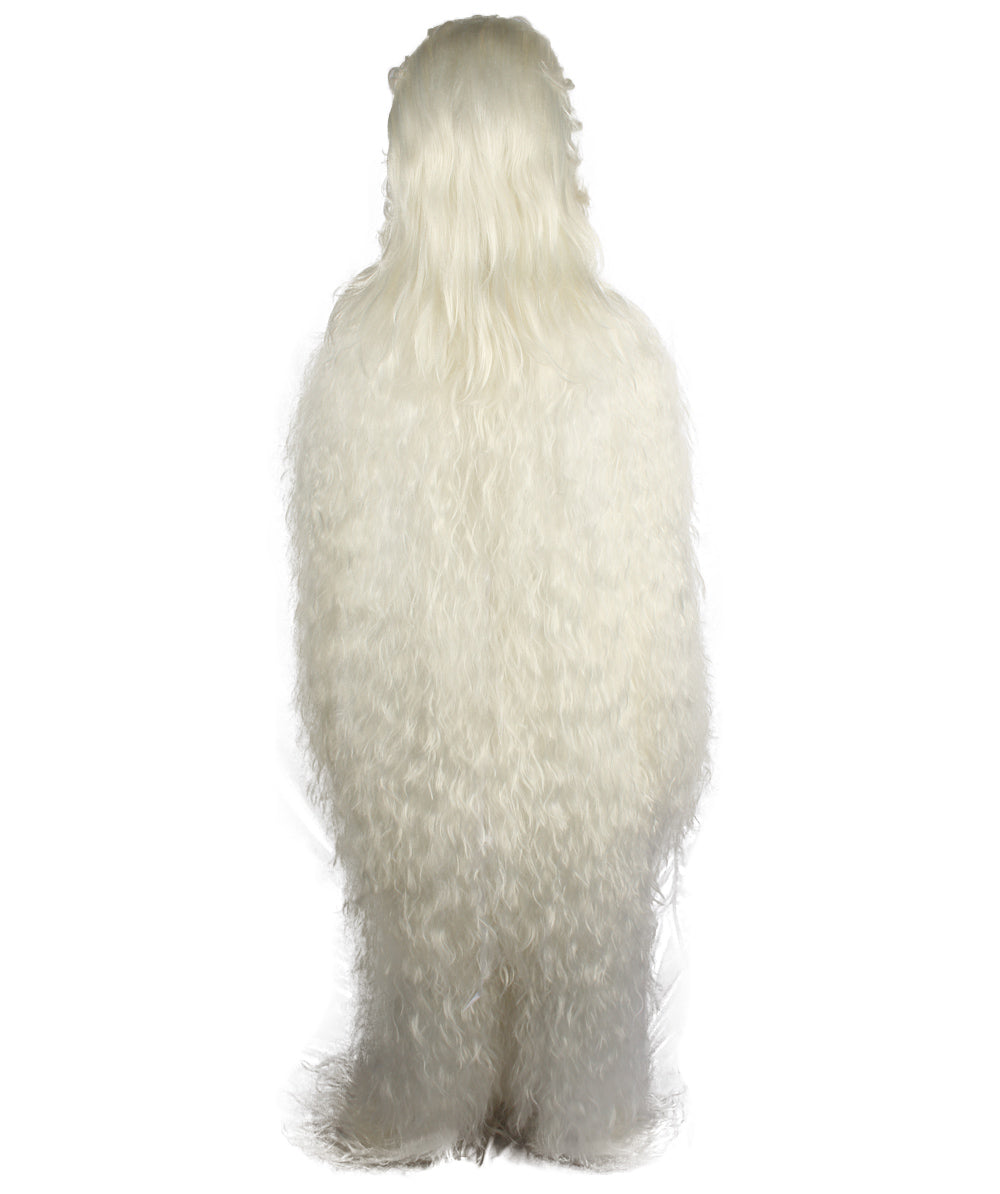 White Hairy Warrior Ape Military Leader Cosplay Costume