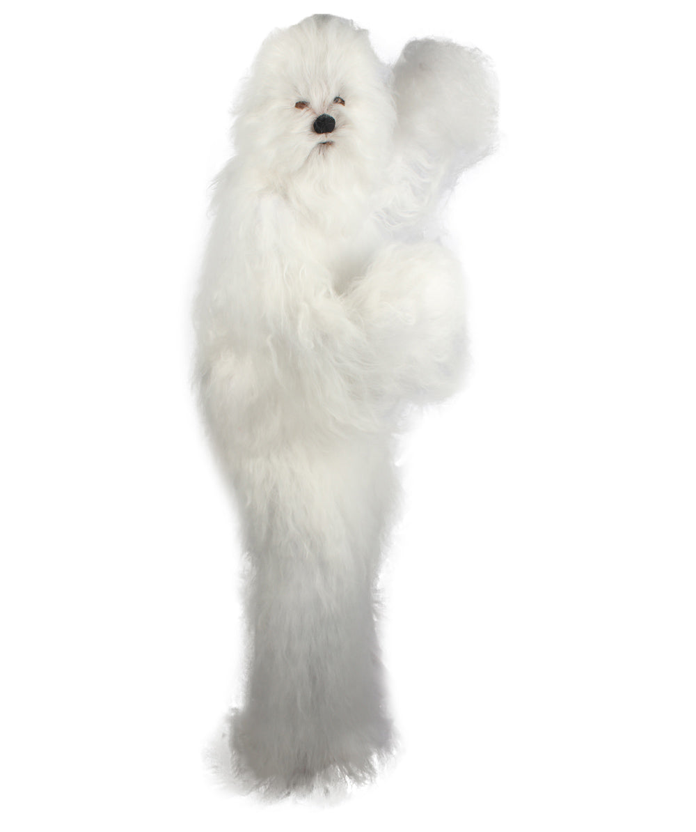 Polar White Hairy Warrior Ape Military Leader Cosplay Costume