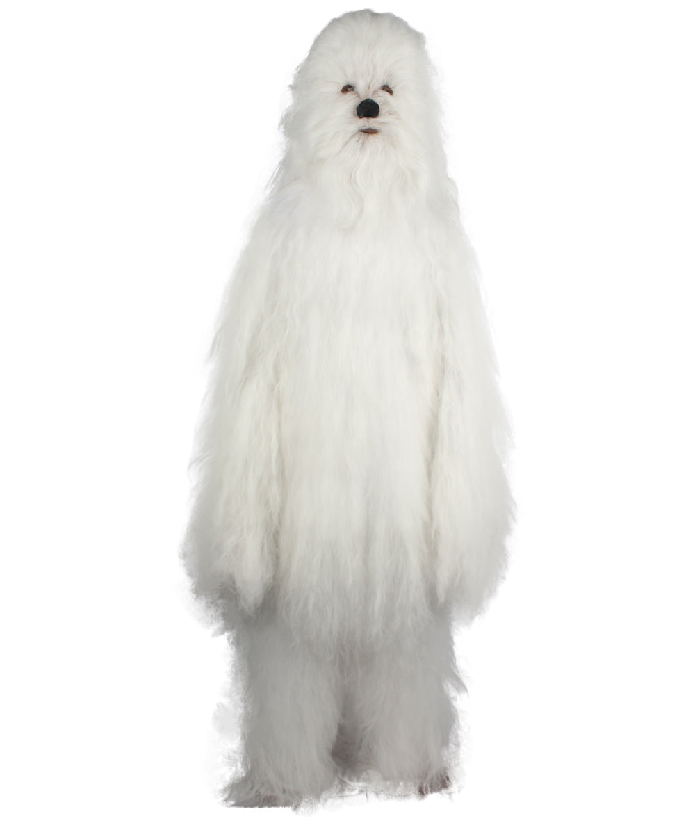 Polar White Hairy Warrior Ape Military Leader Cosplay Costume